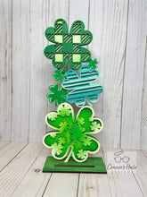 Load image into Gallery viewer, Stacking Clover St. Patrick's Day File SVG, Glowforge, LuckyHeartDesignsCo