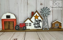 Load image into Gallery viewer, Family Farm Standing Houses File SVG, Home Glowforge, LuckyHeartDesignsCo