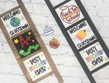 Load image into Gallery viewer, School Leaning Ladder File SVG, Tiered Tray Glowforge, LuckyHeartDesignsCo