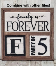 Load image into Gallery viewer, Rectangle Interchangeable Leaning Sign File SVG, Seasonal Home Sign, LuckyHeartDesignsCo
