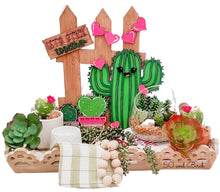 Load image into Gallery viewer, Cactus Valentines Interchangeable Fence File SVG, Glowforge, LuckyHeartDesignsCo