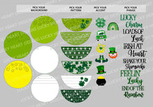 Load image into Gallery viewer, St. Patrick's Day Door Hanger Complete DIY KIT file SVG, Glowforge, LuckyHeartDesignsCo