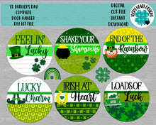 Load image into Gallery viewer, St. Patrick&#39;s Day Door Hanger Complete DIY KIT file SVG, Glowforge, LuckyHeartDesignsCo
