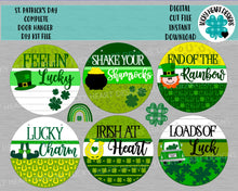Load image into Gallery viewer, St. Patrick's Day Door Hanger Complete DIY KIT file SVG, Glowforge, LuckyHeartDesignsCo