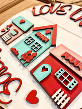 Load image into Gallery viewer, Love Lives Here Valentine's Door Hanger File SVG, Glowforge, LuckyHeartDesignsCo