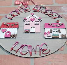 Load image into Gallery viewer, Love Lives Here Valentine's Door Hanger File SVG, Glowforge, LuckyHeartDesignsCo