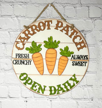 Load image into Gallery viewer, Carrot Patch Easter Door Hanger Sign File SVG, Glowforge, LuckyHeartDesignsCo