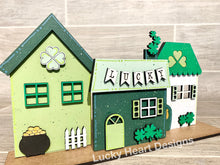 Load image into Gallery viewer, St. Patrick's Day Standing Houses File SVG, Glowforge, LuckyHeartDesignsCo