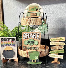 Load image into Gallery viewer, St. Patrick's Day Tiered Tray File SVG, Lucky Tier TrayGlowforge, LuckyHeartDesignsCo