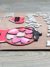 Load image into Gallery viewer, Chocolate Hearts Valentines Door Hanger File SVG, Glowforge, LuckyHeartDesignsCo