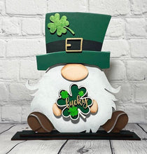 Load image into Gallery viewer, Standing Interchangeable Gnome File SVG, Glowforge Home Sign, LuckyHeartDesignsCo