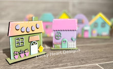 Load image into Gallery viewer, Easter Standing Houses File SVG, Glowforge, LuckyHeartDesignsCo