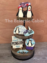 Load image into Gallery viewer, Penguin Tiered Tray File SVG, Winter Tier Tray, Glowforge, LuckyHeartDesignsCo