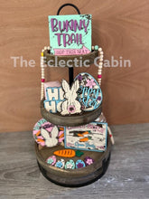 Load image into Gallery viewer, Easter Tiered Tray File SVG, Bunny Tier Tray Glowforge, Lucky Heart Designs