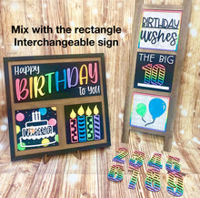 Load image into Gallery viewer, Birthday Leaning Ladder File SVG, Tiered Tray Glowforge, LuckyHeartDesignsCo