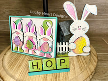 Load image into Gallery viewer, Gnome Easter Tiered Tray File SVG, Glowforge, Tier Tray, LuckyHeartDesignsCo