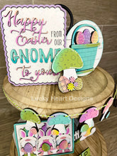 Load image into Gallery viewer, Gnome Easter Tiered Tray File SVG, Glowforge, Tier Tray, LuckyHeartDesignsCo