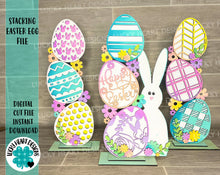 Load image into Gallery viewer, Stacking Easter egg File SVG, Glowforge, LuckyHeartDesignsCo