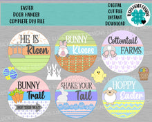 Load image into Gallery viewer, Easter Complete DIY Kit Door Hanger File SVG, Glowforge, LuckyHeartDesignsCo