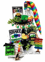 Load image into Gallery viewer, St. Patrick's Day Tiered Tray File SVG, Lucky Tier TrayGlowforge, LuckyHeartDesignsCo