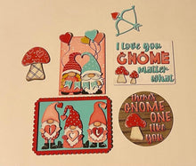 Load image into Gallery viewer, Gnome Valentine's Day Tiered Tray File SVG, Tier Tray Glowforge, LuckyHeartDesignsCo