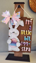 Load image into Gallery viewer, Eggstra Easter Bunny Shiplap Sign File SVG, Glowforge, LuckyHeartDesignsCo