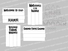 Load image into Gallery viewer, Gnome Family Shiplap Sign File SVG, Glowforge, LuckyHeartDesignsCo