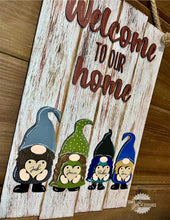 Load image into Gallery viewer, Gnome Family Shiplap Sign File SVG, Glowforge, LuckyHeartDesignsCo