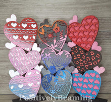 Load image into Gallery viewer, Stacking Hearts Love Valentines File SVG, Glowforge, LuckyHeartDesignsCo