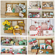 Load image into Gallery viewer, Interchangeable Window Box Slide In File SVG, Glowforge, LuckyHeartDesignsCo
