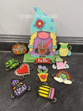 Load image into Gallery viewer, Standing Gnome Girl File SVG, Glowforge Laser, LuckyHeartDesignsCo