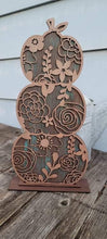 Load image into Gallery viewer, Stacking Standing Pumpkins Three File SVG, Fall Glowforge, LuckyHeartDesignsCo
