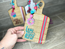 Load image into Gallery viewer, Valentine's Day Cutting board File SVG, Love Glowforge, LuckyHeartDesignsCO