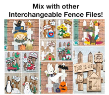 Load image into Gallery viewer, St. Patrick's Day Gnome Interchangeable Fence File SVG, Glowforge, LuckyHeartDesignsCo