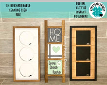 Load image into Gallery viewer, Leaning Ladder File SVG, Inserts, Wall collage, Interchangeable Glowforge, LuckyHeartDesignsCo
