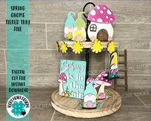 Load image into Gallery viewer, Spring Gnome Tiered Tray File SVG, Glowforge Tier Tray, LuckyHeartDesignsCo