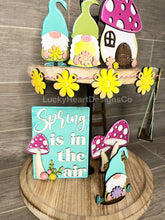 Load image into Gallery viewer, Spring Gnome Tiered Tray File SVG, Glowforge Tier Tray, LuckyHeartDesignsCo
