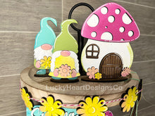 Load image into Gallery viewer, Spring Gnome Tiered Tray File SVG, Glowforge Tier Tray, LuckyHeartDesignsCo