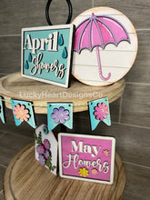 Load image into Gallery viewer, Spring Quick And Easy Tiered Tray File SVG, Glowforge Tier Tray, LuckyHeartDesignsCo