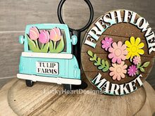 Load image into Gallery viewer, Flower Market Spring Tiered Tray File SVG, Tier Tray, LuckyHeartDesignsCo