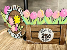 Load image into Gallery viewer, Flower Market Spring Tiered Tray File SVG, Tier Tray, LuckyHeartDesignsCo