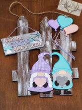 Load image into Gallery viewer, Gnome Valentine's Day Interchangeable Fence File SVG, Glowforge, LuckyHeartDesignsCo