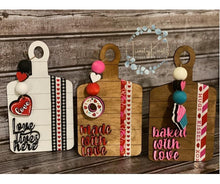 Load image into Gallery viewer, Valentine's Day Cutting board File SVG, Love Glowforge, LuckyHeartDesignsCO