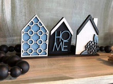Load image into Gallery viewer, Standing Houses File SVG, Tiered Tray Houses, Glowforge Laser, LuckyHeartDesignsCo