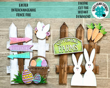 Load image into Gallery viewer, Easter Interchangeable Fence File SVG, Glowforge, LuckyHeartDesignsCo