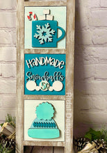 Load image into Gallery viewer, Winter Leaning Ladder File SVG, Tiered Tray Glowforge, LuckyHeartDesignsCo