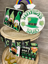 Load image into Gallery viewer, Gnome St. Patrick's Day Tiered Tray File SVG, Tier Tray Glowforge, LuckyHeartDesignsCo