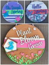 Load image into Gallery viewer, Spring Door Hanger Bundle Complete DIY KIT File SVG, Glowforge, LuckyHeartDesignsCo
