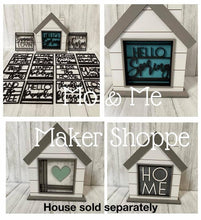 Load image into Gallery viewer, Simple Modern Interchangeable Leaning Sign File, Tiered Tray, Glowforge, LuckyHeartDesignsCo