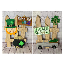 Load image into Gallery viewer, St. Patrick's Day Interchangeable Fence File SVG, Glowforge, LuckyHeartDesignsCo
